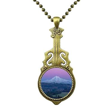 Imagem de DIYthinker Colar White Mountain roxo azul céu colar antigo joia música guitarra