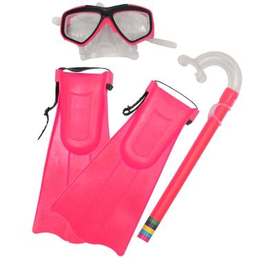 Imagem de Kit de Mergulho Infantil Snorkel c/ Máscara e Nadadeira Bel