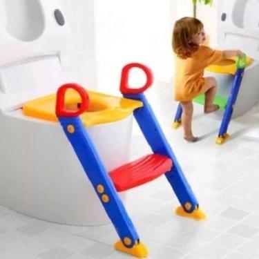 Imagem de Troninho Com Escada Infantil Assento Redutor Vaso Sanitário