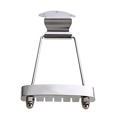 Imagem de Chusui Ponte de arremate de guitarra de 6 cordas peças de substituição de ponte para jazz baixo elétrico guitarra archtop