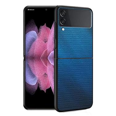 Imagem de Capa de telefone de fibra de carbono preta para Samsung Galaxy Z Flip 3 5G Flip 4 5 ZFlip3 ZFlip zflip Flip4 ZFlip4 Capa rígida para PC Bumper Pint, ZF, BKB05, para Samsung Z Flip5
