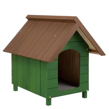Imagem de Casa Casinha De Cachorro em Madeira Pintada Mini N1 (Verde)