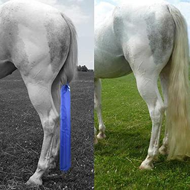 Imagem de Pacote com 3 sacos de rabo de cavalo à prova d'água para o pônei proteger a cauda de fricção de quebra de sujeira