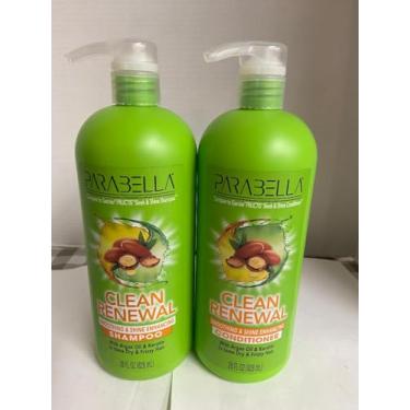 Imagem de Shampoo e condicionador PARABELLA Clean Renewal (1 de cada 800 ml EA) com óleo de argan e queratina