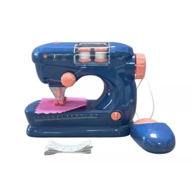 Imagem de Mini Atelie Maquina de Costura de Verdade Brinquedo Infantil Importway Azul