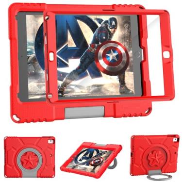 Imagem de Capa infantil para iPad 5ª/6ª geração 9,7 polegadas, vermelha