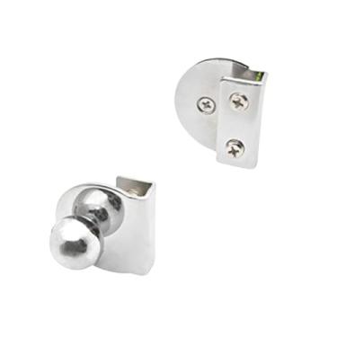 Imagem de 1pc braçadeira de vidro alça de vidro titular alça de fixação braçadeira de porta acessórios de porta buraco livre lidar com ferragem, b, ferro