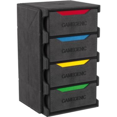Imagem de Gamegenic Token Deck Box – Black Tokens 'Lair Convertible – Durável e resistente TCG, OCG Token Storage – Compatível com MGT, Magic The Gathering, Pokemon, Yugioh e Star Wars: Acessórios ilimitados