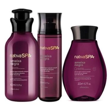 Imagem de Kit Nativa Spa Ameixa Negra: Body Splash 200ml + Loção Hidratante Corporal 400ml + Óleo Corporal 200ml