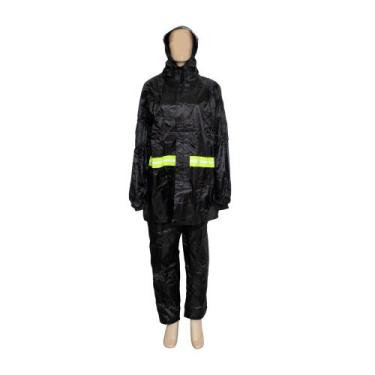 Imagem de Capa Chuva Com Forro Capuz Motoboy Flex Pvc Faixa Reflexiva - Yins