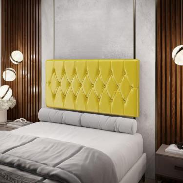 Imagem de Painel Centaurus 140 Veludo Aradecor, Amarelo, CASAL PADRãO