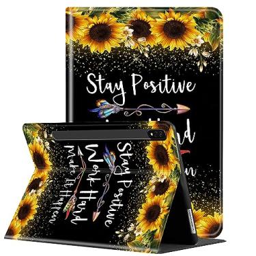 Imagem de Capa para tablet Samsung Galaxy Tab S8 Plus 2022/ Tab S7 FE 5G 2021/ Tab S7 Plus 2020 de 12,5 polegadas, suporte multiângulo com capa de proteção automática para hibernar/despertar - citação