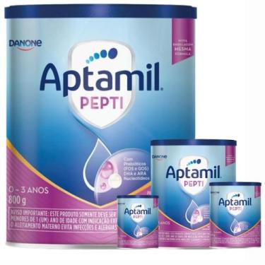 Imagem de 4 Latas Aptamil Proexpert Pepti, 800g Leite em pó fórmula Infantil Dan