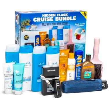 Imagem de GoPong Pacote de cruzeiro Hidden Flask - Inclui 13 frascos discretos para bebidas alcoólicas