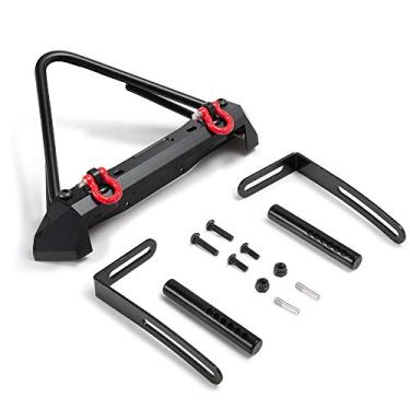 Imagem de MOHERO Steel Front Bumper Bull Bar with Winch Shackles for 1:10 RC Crawler Car AXIAL SCX10,TRX-4 Black