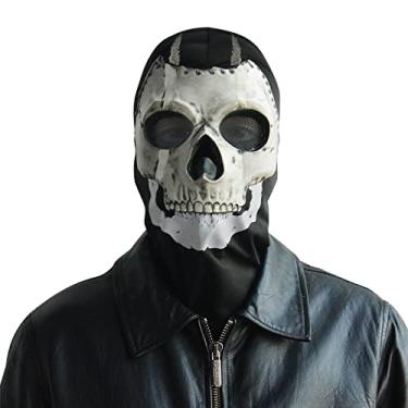 Imagem de CrosCentury Halloween Ghost Mask Call of Duty Full Head Skull Mask, MW2 War Game Cosplay for Adults Costume
