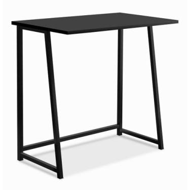 Imagem de mesa de estudo dobravel pes de ferro cor preta - Sonho da Mamae