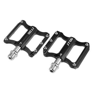 Imagem de X AUTOHAUX 1 par de apoio para os pés traseiro de liga de alumínio pedal plano substituição universal preto ajuste 9/16 polegadas eixos BMX MTB bicicleta
