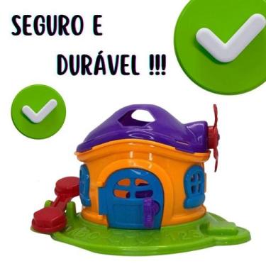 Imagem de Cogumelo Encantado Infantil Educativo brinquedo Pecinhas de Encaixar -