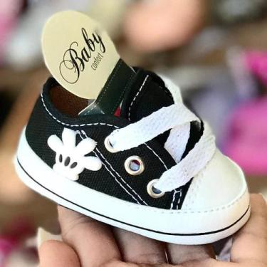 Imagem de Sapatinho Tênis Star De Bebe Saída De Maternidade Menino Personalizado