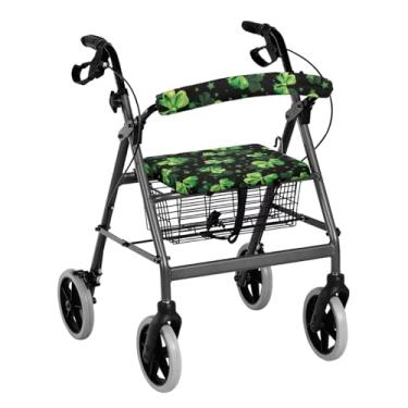 Imagem de Uorisanigo Capa de acessórios de andador rollator para idosos laço verde decoração dia de São Patrício capas de assento para senhoras tema de natal capa contra poeira para andador rollator com assento