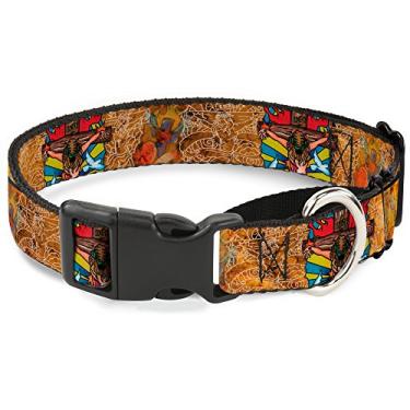 Imagem de Buckle-Down Coleira de cachorro tatuagem gamarra Johnny religioso 40 a 58 cm 3,8 cm de largura