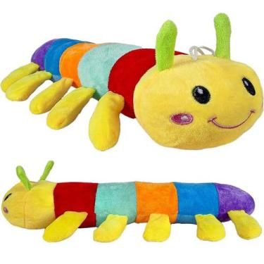 Imagem de Centopeia De Pelúcia Colorida 44 Cm Antialérgica Infantil - Bee Toys