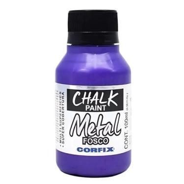 Imagem de Tinta Chalk Paint Metálica Fosca Corfix 100ml - 23111, 328 - VIOLETA C