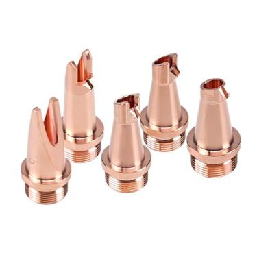 Imagem de LYXC Conjunto de bicos de soldagem 9 peças de bocal a laser para pistola de solda a laser rosca M16 máquina CNC de solda de cobre acessórios de peças industriais