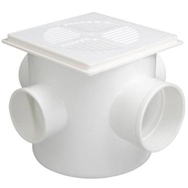 Imagem de Caixa Sifonada com 3 Entradas 100x100x50 Quadrada Branca - 11071151 - 