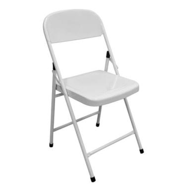 Imagem de Cadeira de Aço Dobrável Branca - 10.403.01 - AÇOMIX - Acomix