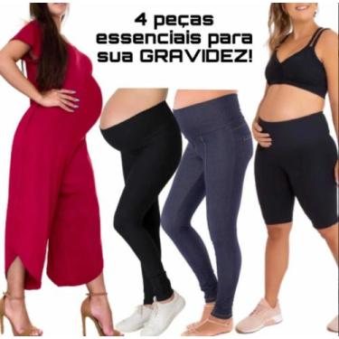 Imagem de Kit Gestante 4 Peças Roupas De Gravida - Wild Concept, Cinza, M