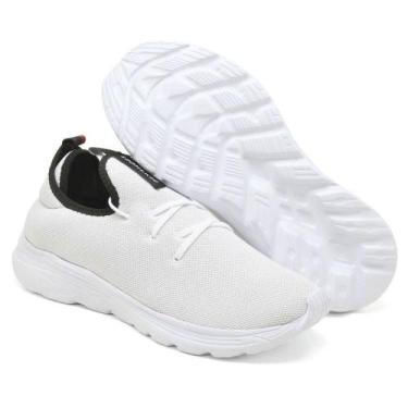 Imagem de Tênis Masculino Branco Esportivo Corrida Estiloso e Confortável - Dall