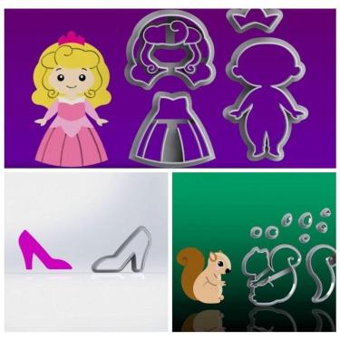 Imagem de Cortador Kit Princesa Aurora Modular Tamanho 6cm