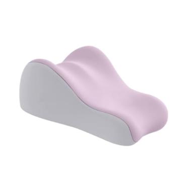 Imagem de IEUDNS Travesseiro de cunha para cama, posição deitada, multiuso, massagem de bruços, travesseiro para assistir filmes, dormir de lado, casa, Azul