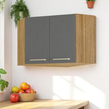Imagem de Armário Para Canto Obliquo Lapis Freijó Gris - Mobiliar Home Shop