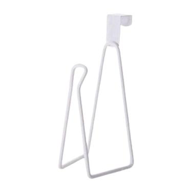 Imagem de Ioensy Suporte para papel higiênico sobre o tanque, suporte para rolo de papel higiênico, armazenamento suspenso, suporta 1 rolo, durável, organizador de, Branco