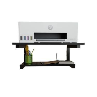 Imagem de Suporte Micro ondas impressora De Parede Prateleira Multiuso(Preto)