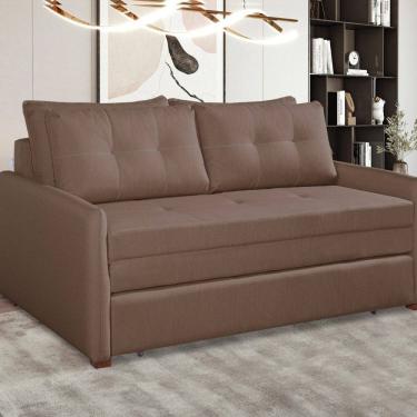 Imagem de Sofá Cama Casal 95cm X 157cm Montreal Marrom Escuro