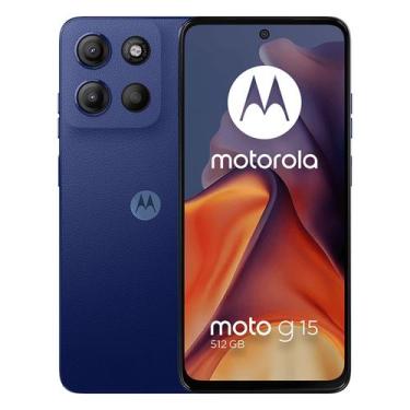 Imagem de Motorola Moto G15 512GB 4GB RAM Dual SIM Tela 6.72" - Azul, 512GB, Azu