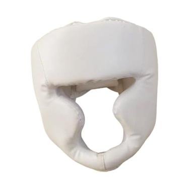 Imagem de Zxpjkyu Capacetes Esportivos para Boxe, Equipamentos de Treinamento para Capacetes de Sparring para Adultos, Proteção para a Cabeça, Branco