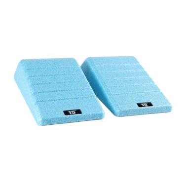 Imagem de MotiveTech Prancha Inclinada de 2 Peças para Agachamentos E Alongamento de Panturrilhas com Suporte para Os Pés, Azul