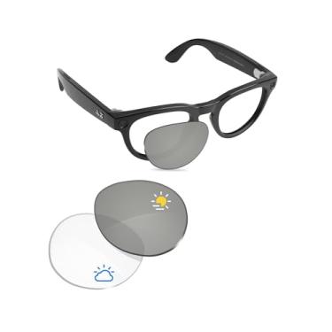 Imagem de Glintbay Lentes de óculos de sol de substituição compatíveis com Ray-Ban RW4009 fotocromáticas ópticas transparentes para armações de meta Headliner de 50 mm