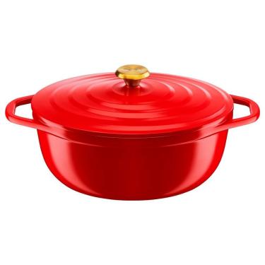 Imagem de Caçarola Oval Air Alumínio Fundido 30cm Vermelha - Tefal