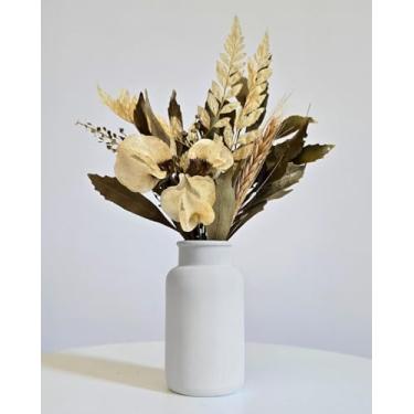 Imagem de Arranjo De Flores Secas Decorativo Vaso Garrafa Lisa Classic
