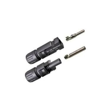 Imagem de Par Conector Mc4 Instalação Placa Solar Fotovoltaico Proauto Cor Preto