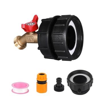 Imagem de Adaptador IBC Tote, 3 tamanhos de mangueira de tanque de água de rosca fina grossa fêmea adaptador macho para mangueira de jardim