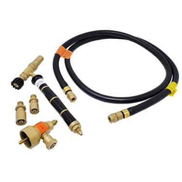 Imagem de ORCA Propane Torch with Hose, Three Multi-Size heads for Soldering, Welding, Heating, Annealing, Craft Work, Mapp Gas Torch with Flame Control, Handheld Blow Torch with 50" Hose (Adapter for 1LB Tank)
