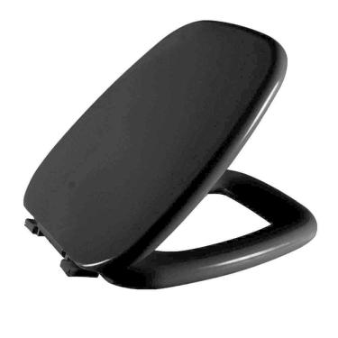 Imagem de Assento Sanitário Soho Preto Tampa Vaso Fabrimar Almofadado