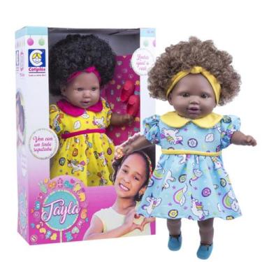 Imagem de Boneca Tayla Cabelo Cacheado Cotiplas Brinquedo Infantil